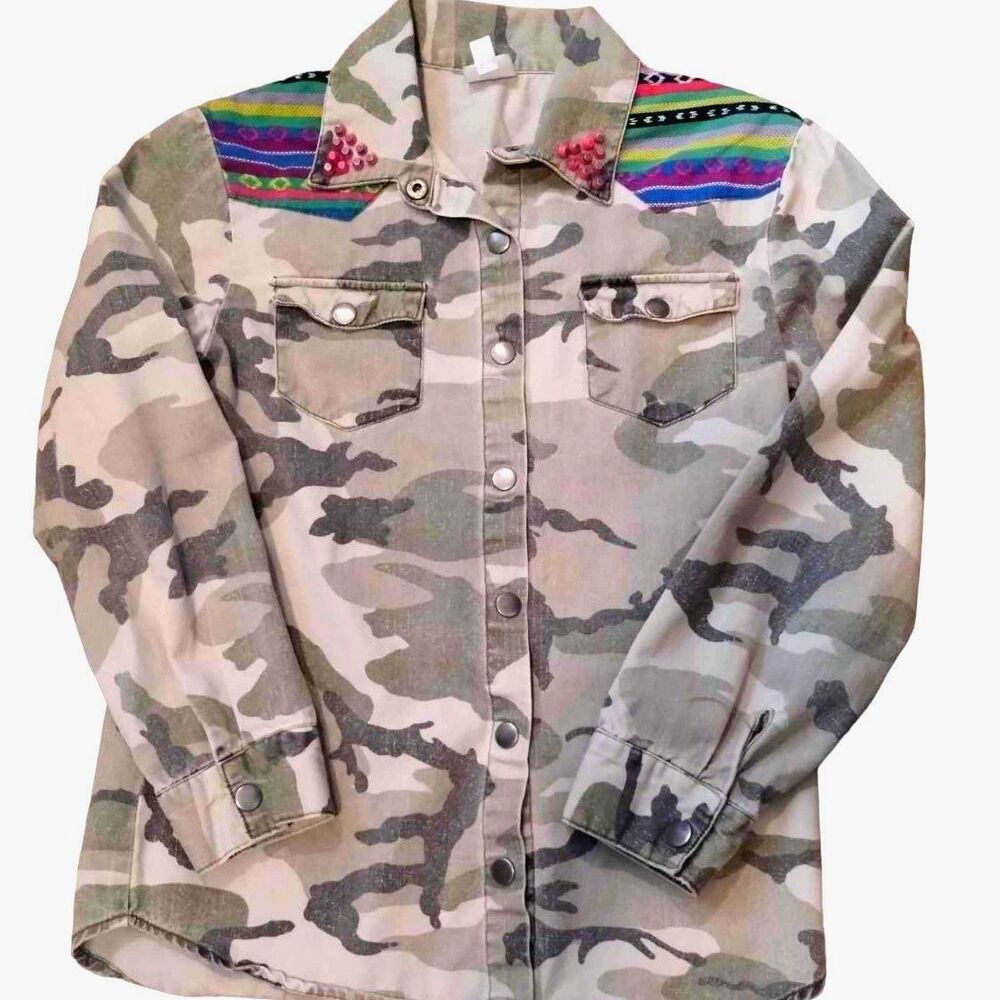 Disney D-Signed Girls Camo Shacket Size L